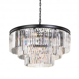 Telbix-Serene 16 Pendant - Antique Black/Crystals